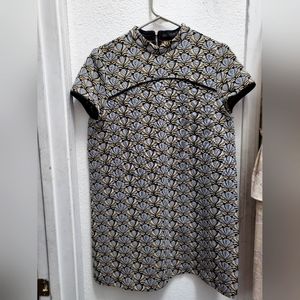 Zara basics patterned dress